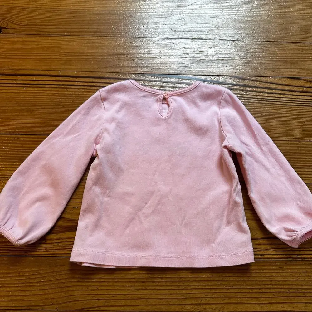Gymboree‎ pink Chocolate long bubble sleeve shirt SIZE 2